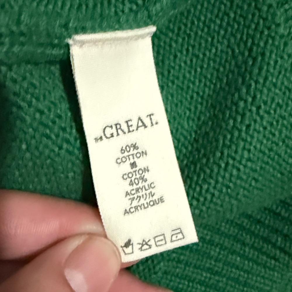 THE GREAT.
The Scallop Two-Tone Embroidered Cotton-
Blend Cardigan - Picture 11 of 13